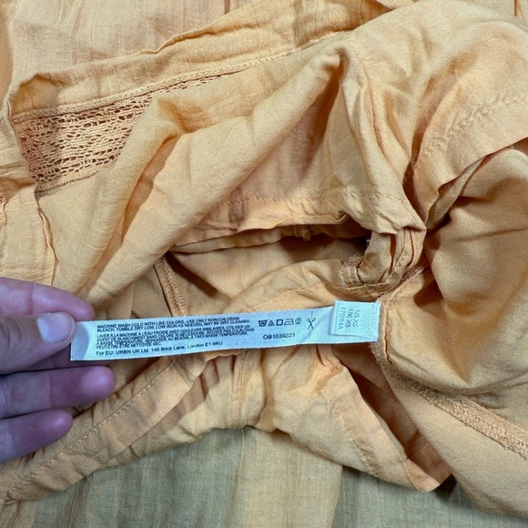 Free People La Mer Romper Dress Women's XS Mini Puff Sleeves Boho Festival - Picture 5 of 7